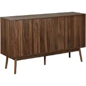 Sweeek - Skandinavisches Sideboard mit Holzdekor B 150 cm - Dunkles Holz