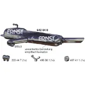 ERNST 642040 Endschalldämpfer für SEAT Altea XL (5P5, 5P8) Auspuff