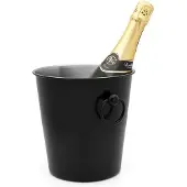 Leopold Vienna Champagnerkühler Einzelwandig Matt Schwarz