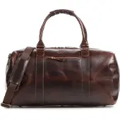 Buckle up Buckle&Seam Herren Willow Dot Weekender braun Leder Tasche 37L