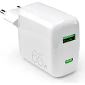 Puro MiniPro 65 W USB-C- und USB-A-Steckdosenladegerät – GAN-Technologie