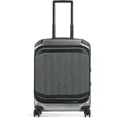 Piquadro PQ-Light Premium Slim Cabin Spinner 55 Front Pocket grey-black