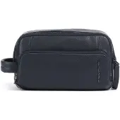 Piquadro Kulturbeutel Cronus Leather Toiletry Bag Blue