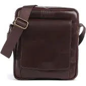 Buckle up BUCKLE & SEAM Umhängetasche Schultertasche Collector Reporter Bag Brown / Dot braun