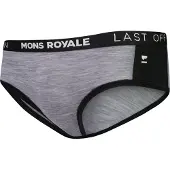 Mons Royale Womens Sylvia Merino Boyleg grey heather / black (673) XS
