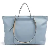 Piquadro Shopper Circle Tote 14" Light Blue - Beige