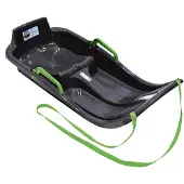 KHW Schlitten Mini-Bob Kunststoff anthrazit, Schneerennfahrer, Schwarz, Kunststoff, 1 Sitz(e)