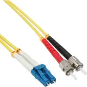 InLine LWL Duplex Kabel, LC/ST, 9/125µm, OS2, 2m, 2 m, OS2, LC, ST