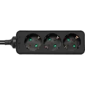 Deltaco GT-0321 power extension 3 AC outlet(s) Indoor Black