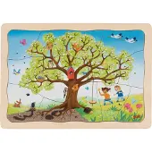 Goki Multilayer-Puzzle Apfelbaum in Jahreszeiten