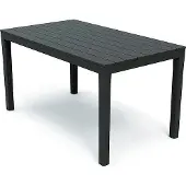 Mojawo Gartentisch Outdoortisch Campingtisch Anthrazit 138x80x72cm Holz-Optik