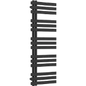 Neu.haus Handtuchheizkörper ’Slidre’ mit 15 Lamellen Stahl 120 x 50 cm Schwarz