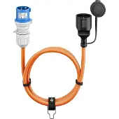 Goobay CEE-Adapterleitung, CEE-Stecker auf Schutzkontakt-Kupplung, 1,5 m