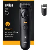 Braun BeardTrimmer 5 BT5500, Waschbar, Akku, Schwarz