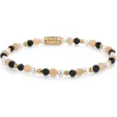 Rebel & Rose RR-40154-G-S Damen-Armband Black Glam Rocks Party 4 mm