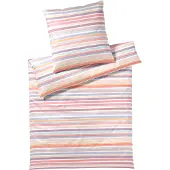 Elegante Bettwäsche-Garnitur Mako-Batist Tapes Farbe Rosarot Größe 155x220+80x80