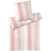 Elegante Mako Jersey Bettwäsche Range korallrot 135x200 cm + 80x80 cm