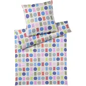 Elegante Mako Jersey Bettwäsche Foxie multi greige 135x200 cm + 80x80 cm