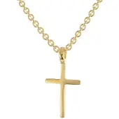 Trendor 28349 Halskette Mit Kleinem Kreuz-Anhänger Gold 333/8K