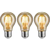 Paulmann Vintage Edition Bundle LED Birne E27 230V 3x680lm 3x6,5W 2500K Gold 5074