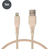 Ksix B0914ECO02, 1 m, Lightning, USB A, Männlich, Männlich, Weiß