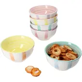 MamboCat Beach Pastello Stripes 6er Set Snack- &Dip-Schälchen 12cm 220ml pastell Streifen