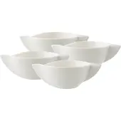 Villeroy & Boch Tasse "Suppentassen NewWave 450 ml 4er Set weiß", weiß, Porzellan, Trinkgefäße, Tasse