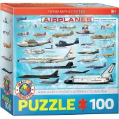 Eurographics Puzzle Flugzeuge, Kinderpuzzle, 100 Teile, 48 x 33 cm, 6100-0086