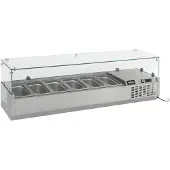 CombiSteel Aufsatzkühlvitrine 1600 mm – 7x 1/4 GN, +2 bis +8°C