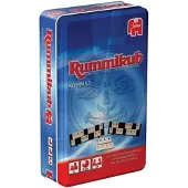 Jumbo Spiele Original Rummikub Kompakt in Metalldose - der Klassiker unter den Gesellschaftsspielen für unterwegs für Erwachsene und Kinder ab 7 Jahren