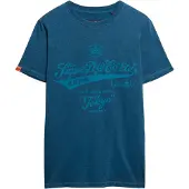 Superdry für Herren. M1012129A Gewaschenes T-Shirt in legerer Passform Workwear blau (M), Lässig, Baumwolle, Kurzarm