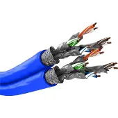 Goobay CAT 7A Duplex-Netzwerkkabel, S/FTP (PiMF), blau