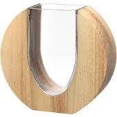 Leonardo Dekovase "Vase LEGNO", braun, B:20,5cm H:19cm T:7cm, Glas, Vasen, Dekovase