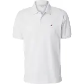Calvin Klein Elegantes Herren Polo: Kurzarm, Weiß, Classic Fit mit Stickerei
