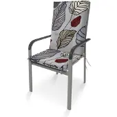 Doppler Stuhlauflage 54 x 48 cm grau bordeaux naturbelassen
