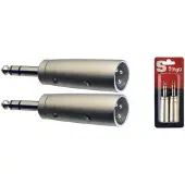 Stagg 2x Stereo-Klinkenstecker / symmetrischer XLR-Stecker-Adapter