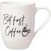 Villeroy Boch Becher mit Henkel But first Coffee Statement