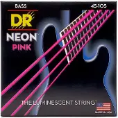 Dr Strings NPB-45 HI-DEF NEON PINK Farbige Bass-Saiten 45-105