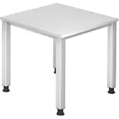 Hjh OFFICE PRO QUEO 8 S - Weiß 80 x 80 höhenverstellbar
