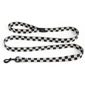 HAY - Dogs Leash Flat Check - M/L - Black/White