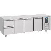 CombiSteel Gastro Edelstahl Kühltisch Kühltheke -2/+8°C 3 Türen 2 Schubladen 1/1GN