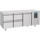 CombiSteel Gastro Kühltisch Kühltheke -2/+8°C 1Tür & 4 Schubladen 1/1GN 1865x700x850mm