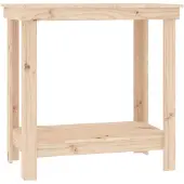The Living Store Werkbank 80x50x80 cm Massivholz Kiefer