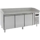 CombiSteel Pizzakühltisch mit Granitplatte und 3 Türen