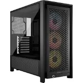 Corsair FRAME 4000D RS ARGB, Midi Tower, PC, Schwarz, ATX, EATX, micro ATX, Mini-ITX, Kunststoff, Stahl, Gehärtetes Glas, Gaming