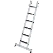 MUNK Günzburger Steigtechnik Stufen-Glasreinigerleiter Unterteil mit nivello-Traverse und clip-step R13 6 Stufen - 012011