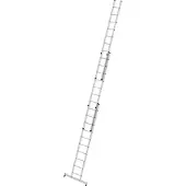 MUNK Günzburger Steigtechnik Sprossen-Schiebeleiter 3tlg. mit nivello-Traverse 3 x 10 Sprossen - 020610