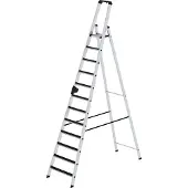 MUNK Günzburger Steigtechnik Stufen-Stehleiter einseitig begehbar mit clip-step 12 Stufen - 041512