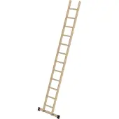 Günzburger Steigtechnik Sprossen-Anlegeleiter Holz mit Traverse 12 Sprossen - 033115