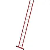 Günzburger Steigtechnik Sprossen-Anlegeleiter GFK/Alu mit Traverse 14 Sprossen - 035314